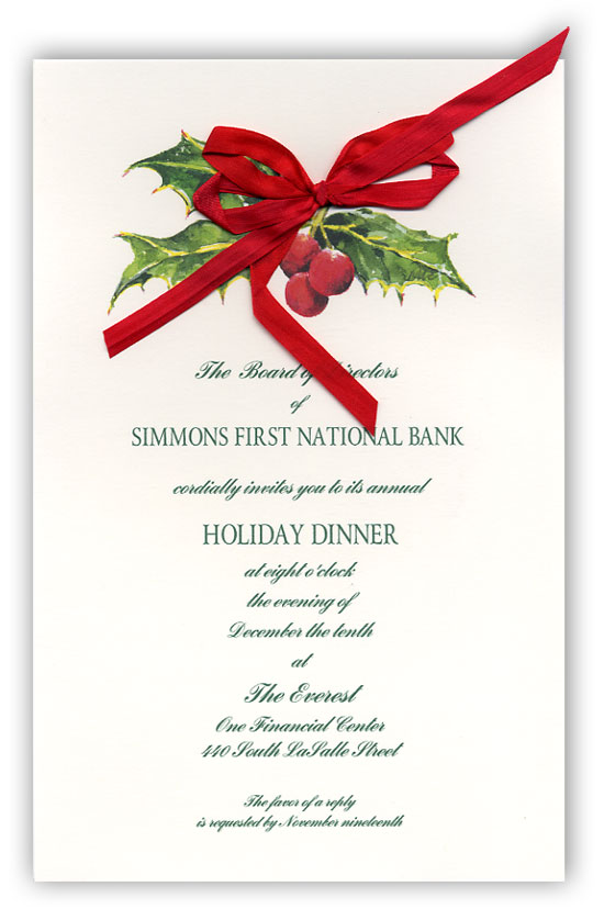 Burford Berries Holly Invitation