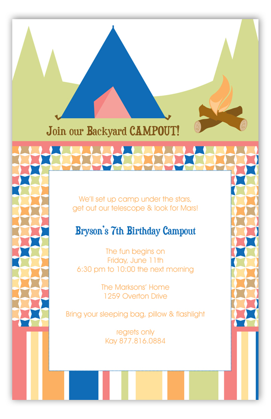 Campout Celebration Invitation