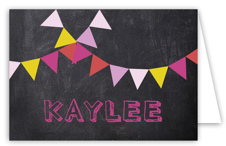 Chalkboard Birthday Girl Folded Note Card