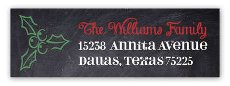 Chalkboard Christmas Address Label