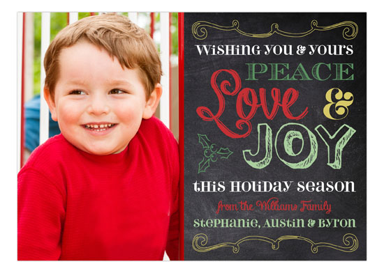 Chalkboard Christmas Photo Card