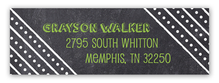 Chalkboard Grad Boy Return Address Labels