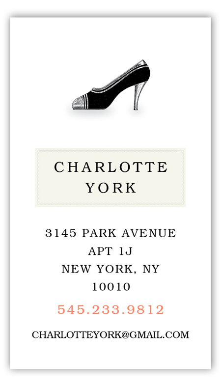 Charlotte High Heel Calling Card