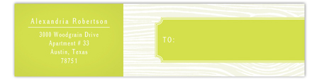 Chartreuse Woodgrain Envelope Wrap