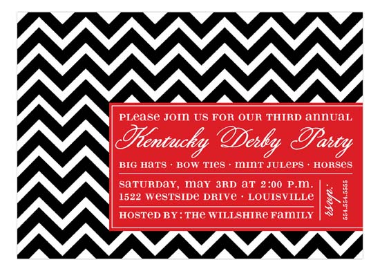 Chevron Derby Invitation