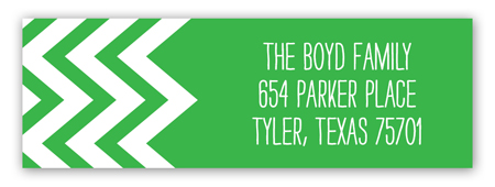 Chevron Green Address Label