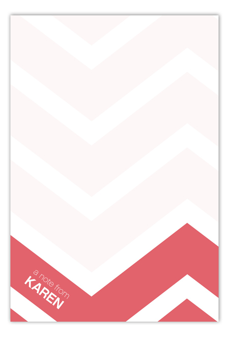 Chevron Large Flat Note Card