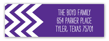 Chevron Purple Address Label