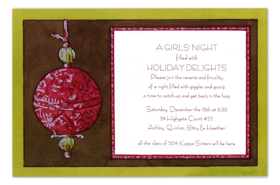 Chocolate and Cherry Invitation