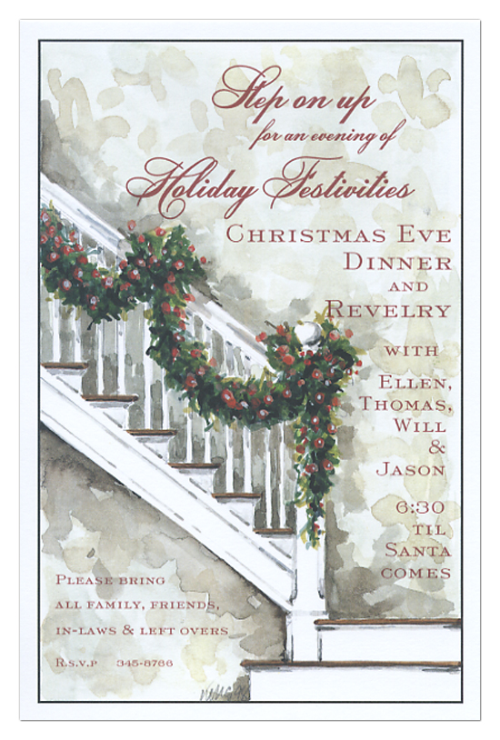 Christmas Banister Invitation