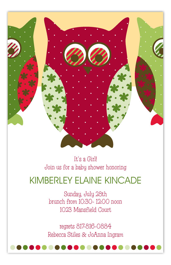 Christmas Owl Invitation