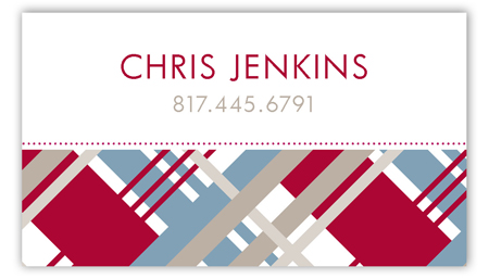 Christmas Plaid Calling Card