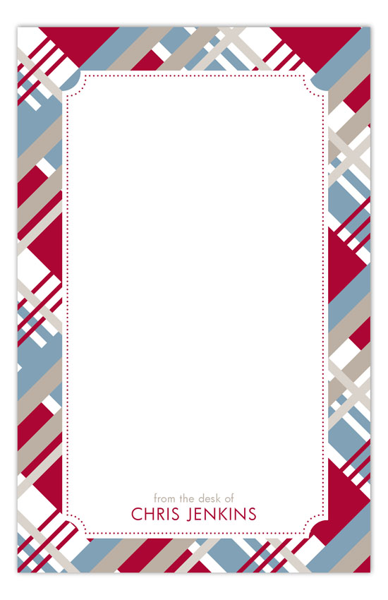 Christmas Plaid Notepad