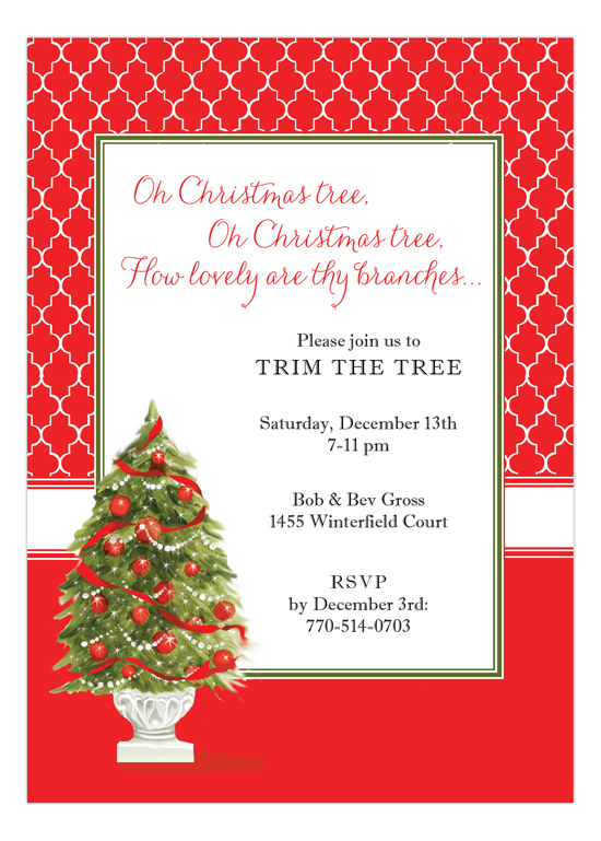 Christmas Tree Invitation