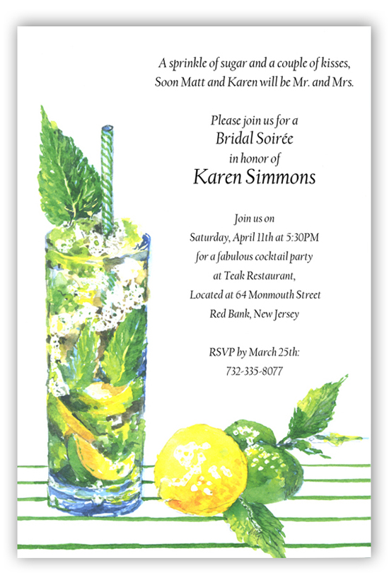 Citrus and Mint Invitation