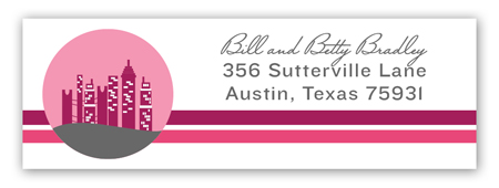 Cityscape Greetings Address Label