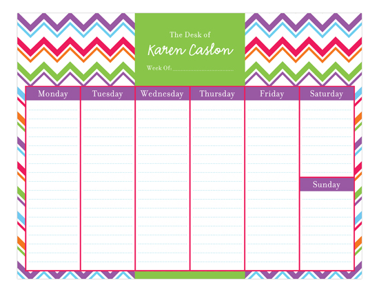 colorful-chevron-calendar-pad-pddd-calpev1112 Calendar Pads