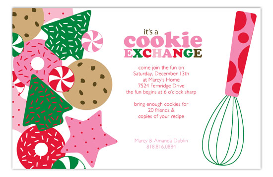 Cookie Exchange Recipe Card Template