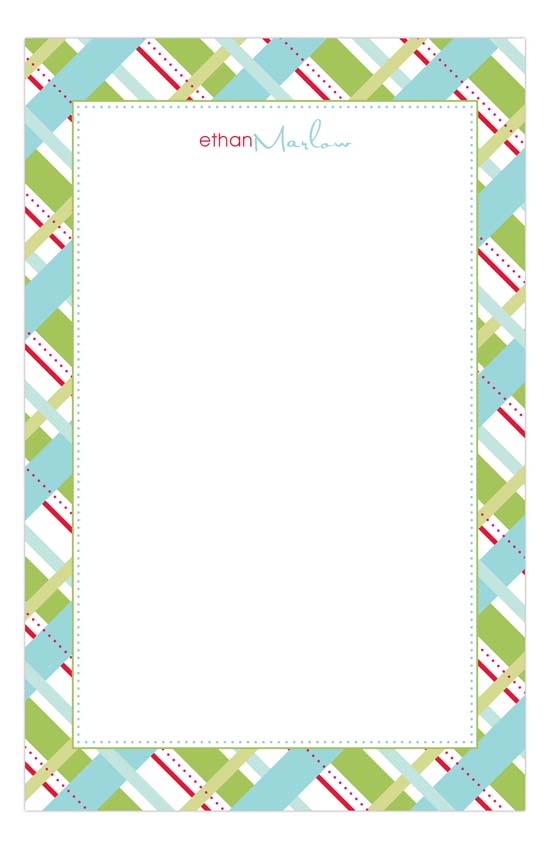 Cool Plaid Notepad