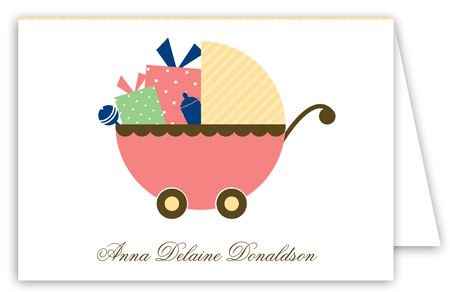 Coral Carriage Gifts Folded Note Card