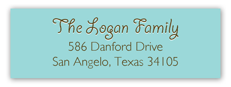 Country Supper Tabletop Address Label