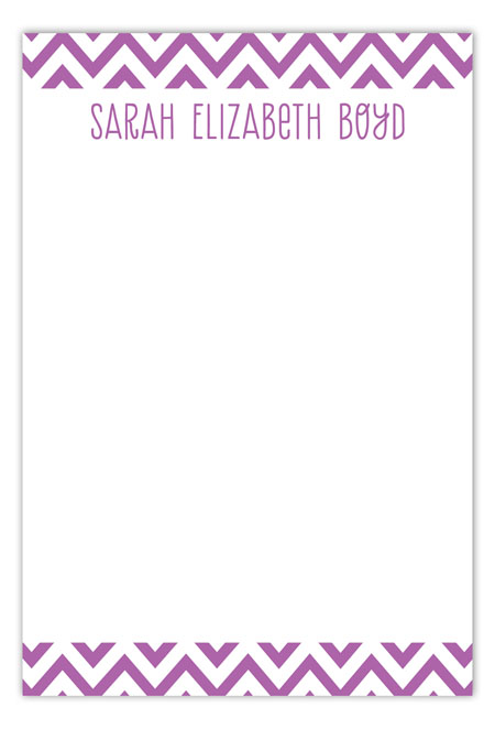 Crazy About Chevron Radiant Orchid Flat Note Card
