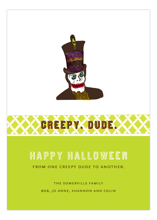 Creepy Dude Greeting Card