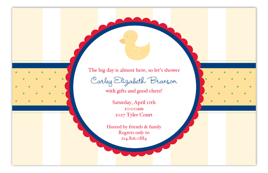 Ducky Emblem Invitation