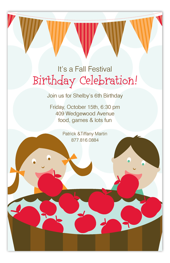 dunking-for-apples-invitation-pddd-np58fh8002 Party Invitations