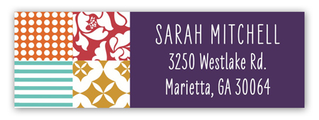 Eclectic Patchwork Address Label