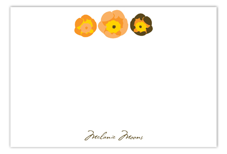 Fall Floral Flat Note Card