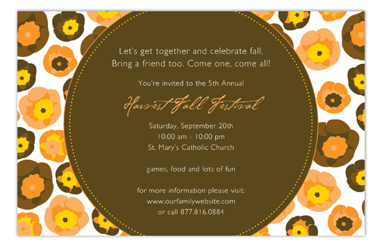 Fall Floral Invitation