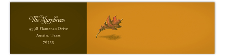 Fall Leaf Envelope Wrap Label