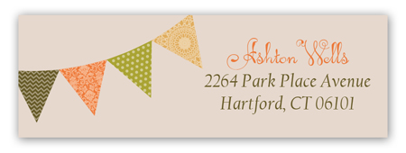 Fall Pennant Flag Address Label