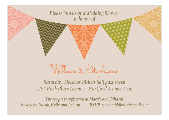 fall-pennant-flag-invitation-pddd-np57fh1304 Couples Shower Invitations