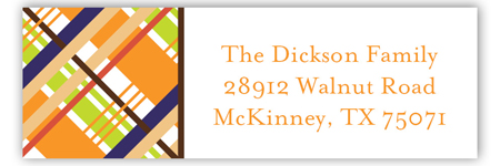 Fall Plaid Address Label