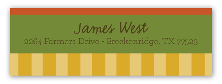 Fall Wooden Wagon Address Label