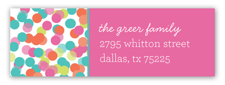 Falling Confetti Address Label