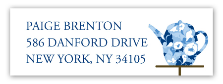 Fancy Fleur Kettle Address Label