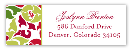 Festive Floral Address Label