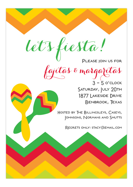 Fiesta Maracas Invitation