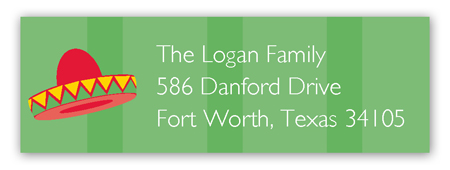 Fiesta Tabletop Address Label