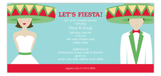 fiesta-wedding-brunette-invitation-pddd-np49ws9043 Polka Dot Invitations Invitations