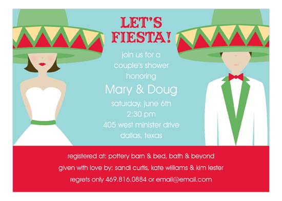 Fiesta Wedding Brunette Invitation