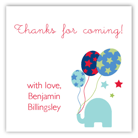 First Birthday Elephant Party Sticker