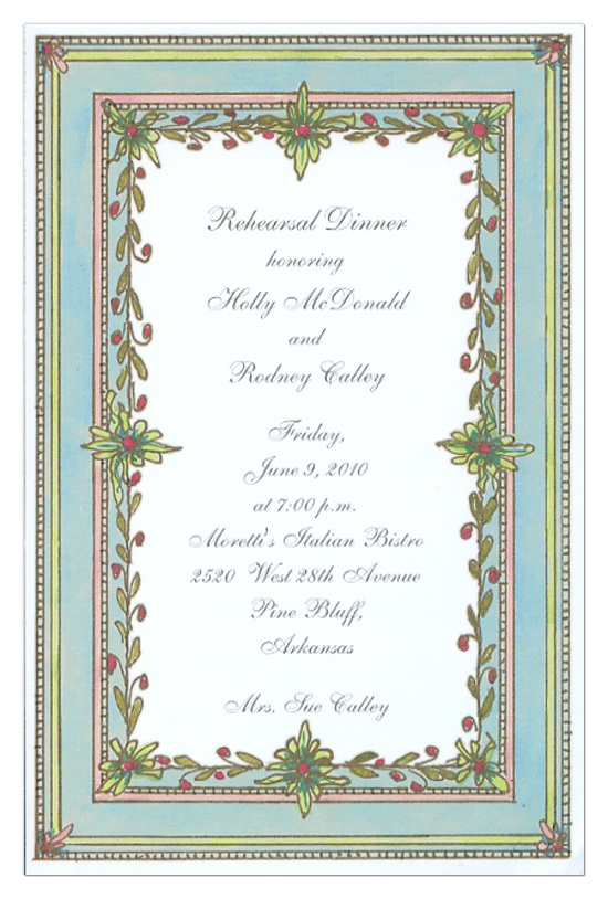 Floral Border Invitation