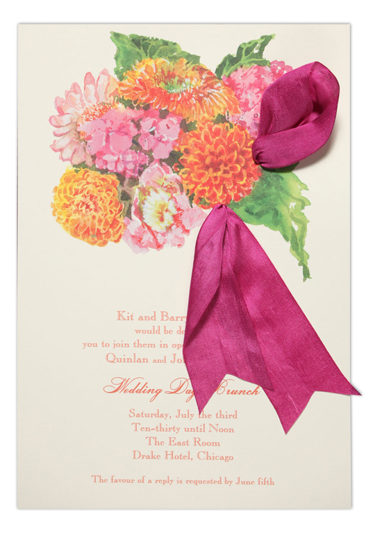 Floral Fireworks Invitation