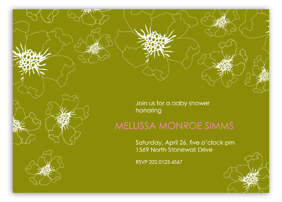 Floral Green Invitation
