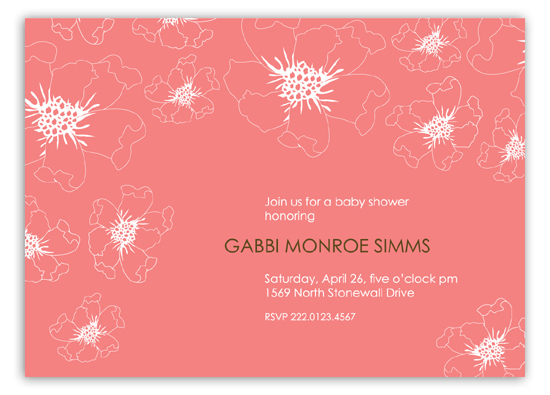 Floral Pink Invitation