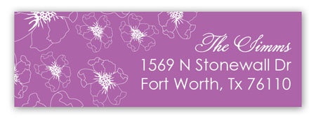 Floral Radiant Orchid Address Label